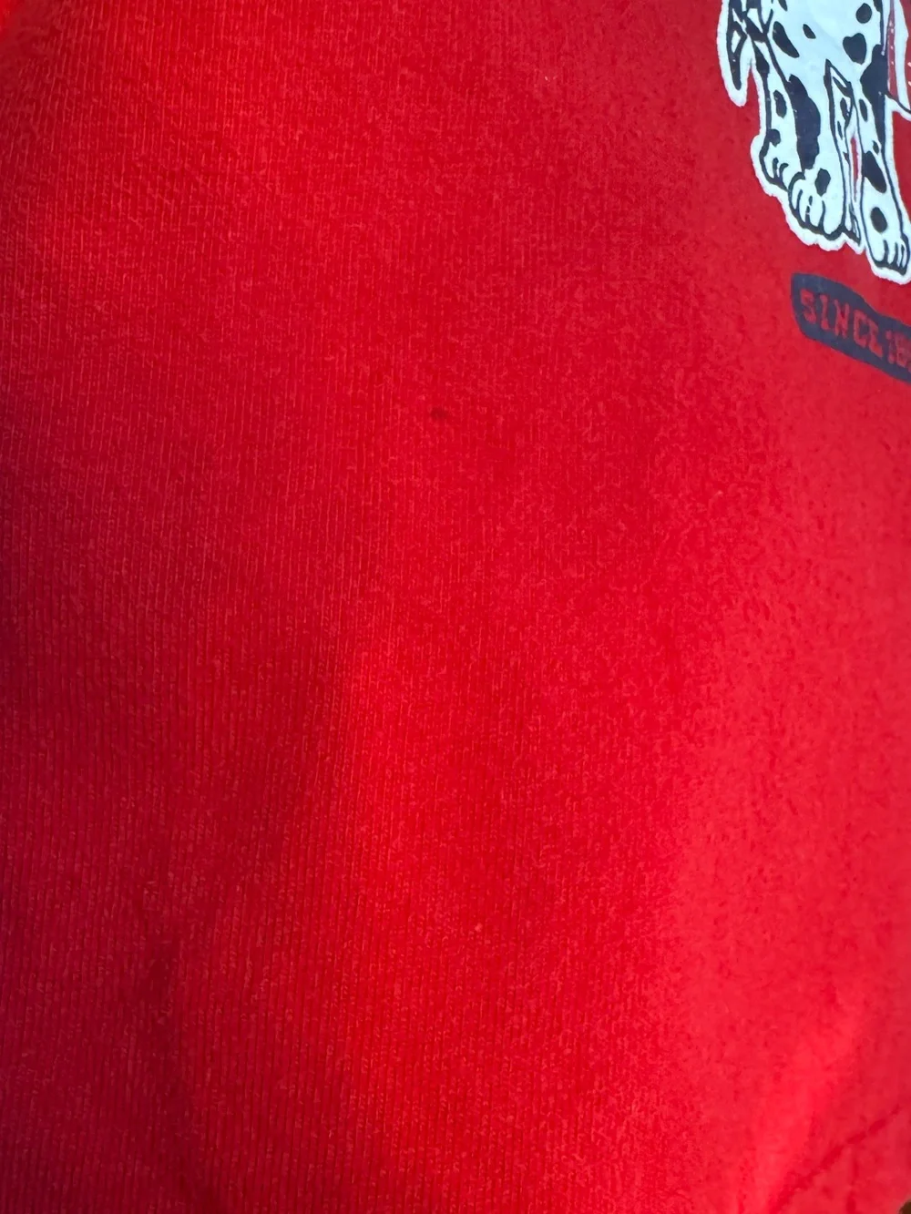 Vintage Osh Kosh Red T-Shirt Size 24 Months Dalmatian with American Flag